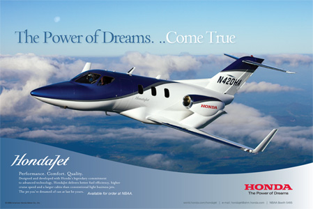 HondaJet Ad - Photo by Erik Hildebrandt